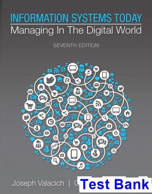 information systems today managing digital world 7th edition valacich test bank