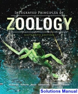 integrated principles zoology 16th edition hickman solutions manual