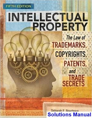 intellectual property law trademarks copyrights patents trade secrets 5th edition bouchoux solutions manual