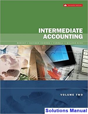 intermediate accounting volume 2 canadian 7th edition beechy solutions manual