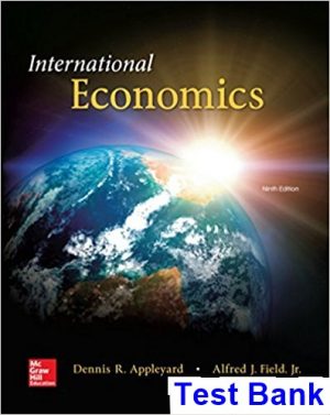 international economics 9th edition appleyard test bank