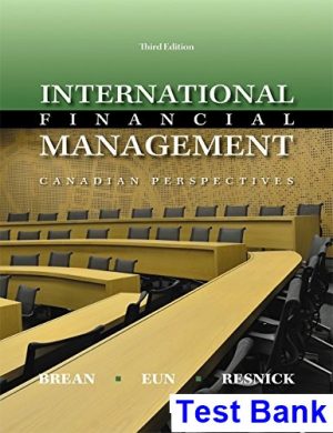 international financial management canadian canadian 3rd edition brean test bank