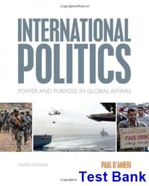 international politics power purpose global affairs 3rd edition paul danieri test bank