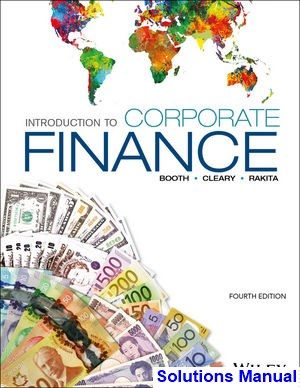 introduction corporate finance 4th edition booth solutions manual