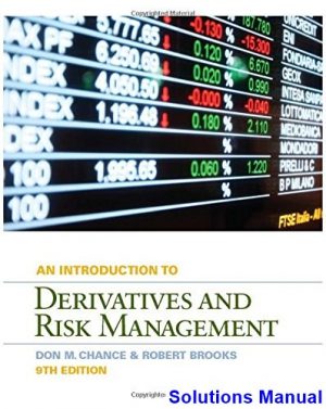 introduction derivatives risk management 9th edition chance solutions manual
