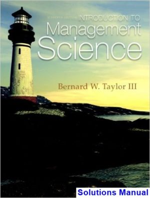 introduction management science 11th edition taylor solutions manual