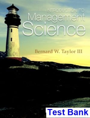 introduction management science 11th edition taylor test bank