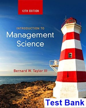 introduction management science 12th edition taylor test bank