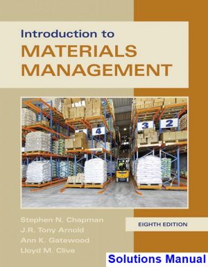 introduction materials management 8th edition chapman solutions manual