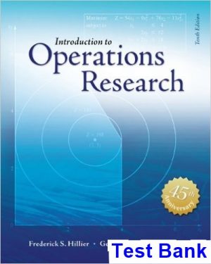 introduction operations research 10th edition fred hillier test bank