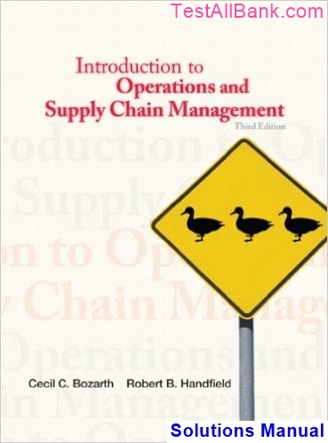 Introduction To Operations And Supply Chain Management 3rd Edition ...