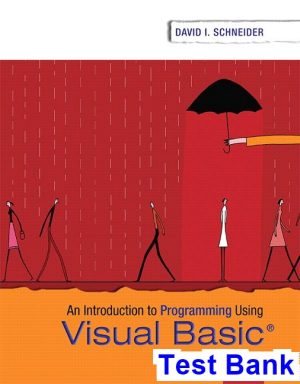 introduction programming using visual basic 10th edition schneider test bank