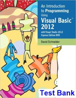 introduction programming using visual basic 2012 9th edition schneider test bank
