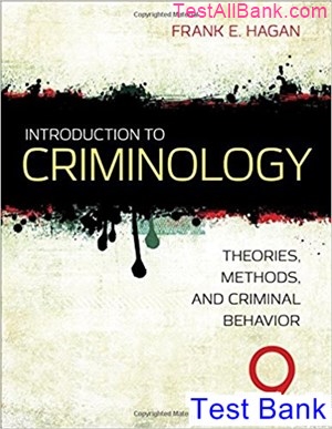 Introduction To Criminology Theories Methods And Criminal Behavior 9th ...