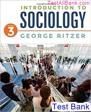 Introduction To Sociology 3rd Edition Ritzer Test Bank