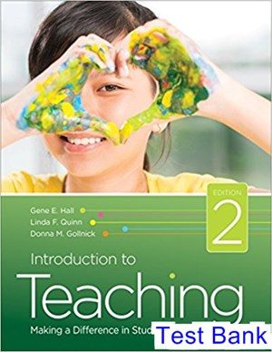 introduction to teaching making a difference in student learning 2nd edition hall test bank
