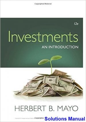 investments introduction 12th edition mayo solutions manual