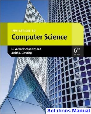 invitation computer science 6th edition schneider solutions manual
