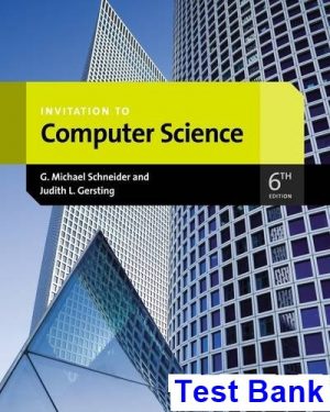 invitation computer science 6th edition schneider test bank