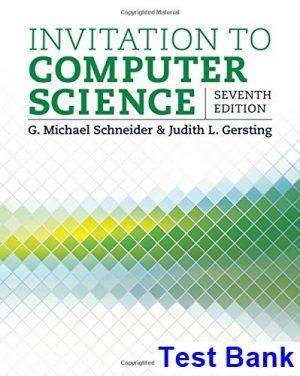 invitation computer science 7th edition schneider test bank