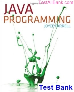 java programming 7th edition joyce farrell test bank