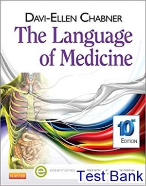 language of medicine 10th edition chabner test bank