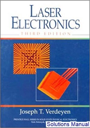 laser electronics 3rd edition verdeyen solutions manual