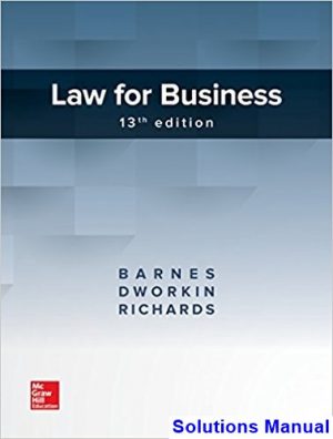 law business 13th edition barnes solutions manual