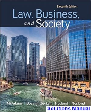 law business society 11th edition mcadams solutions manual