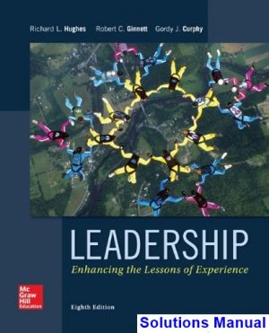 leadership enhancing lessons experience 8th edition hughes solutions manual