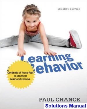 learning behavior 7th edition paul chance solutions manual