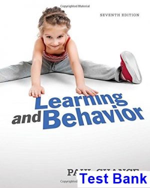 learning behavior 7th edition paul chance test bank