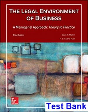 legal environment business managerial approach theory practice 3rd edition melvin test bank