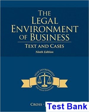 legal environment business text cases 9th edition cross test bank