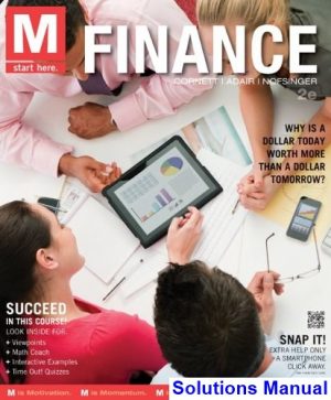 m finance 2nd edition millon solutions manual