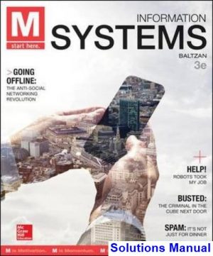 m information systems 3rd edition baltzan solutions manual