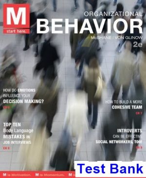m organizational behavior 2nd edition mcshane test bank