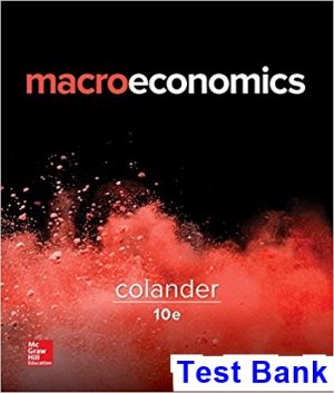 macroeconomics 10th edition colander test bank