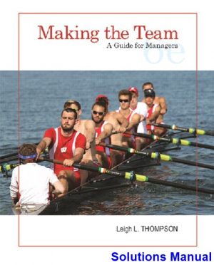 making team guide managers 6th edition thompson solutions manual