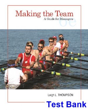 making team guide managers 6th edition thompson test bank