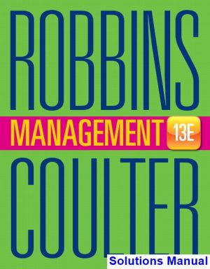 management 13th edition robbins solutions manual