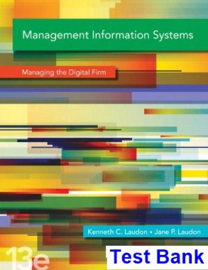 management information systems 13th edition laudon test bank