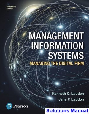 management information systems managing digital firm 15th edition laudon solutions manual