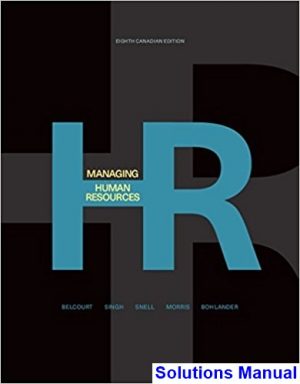 managing human resources canadian 8th edition belcourt solutions manual