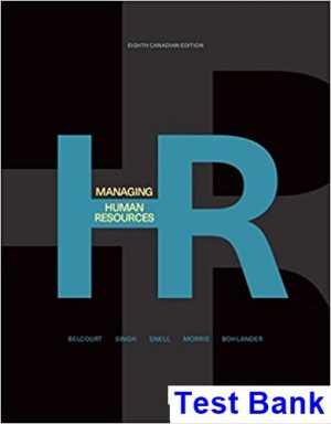 managing human resources canadian 8th edition belcourt test bank