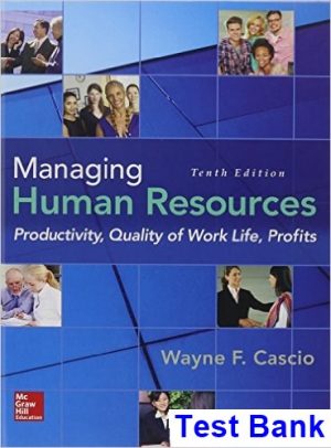 managing human resources productivity quality work life profits 10th edition cascio test bank