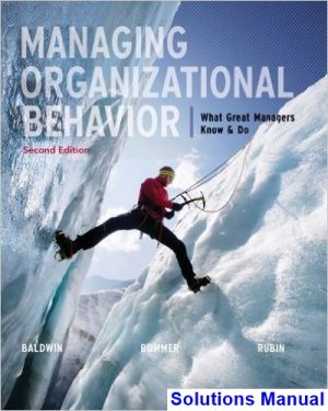 managing organizational behavior what great managers know do 2nd edition baldwin solutions manual