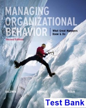 managing organizational behavior what great managers know do 2nd edition baldwin test bank