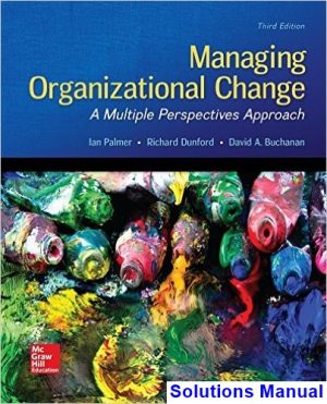 managing organizational change multiple perspectives approach 3rd edition palmer solutions manual