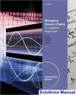 managing supply chains logistics approach international edition 9th edition coyle solutions manual
